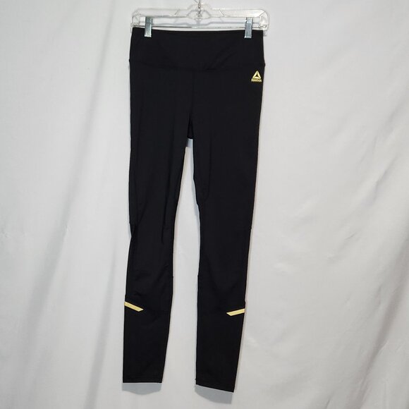 Reebok Black Mid-Rise Stretch Leggings - Size S - Picture 1 of 14